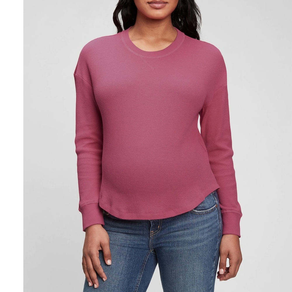 Gap maternity waffle knit shirt